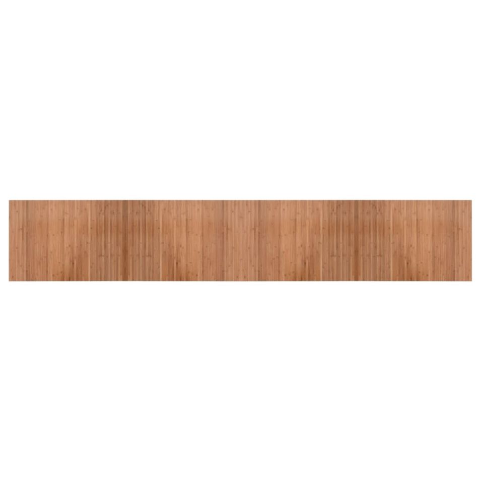 Tapis rectangulaire naturel 70x400 cm bambou - Photo n°1
