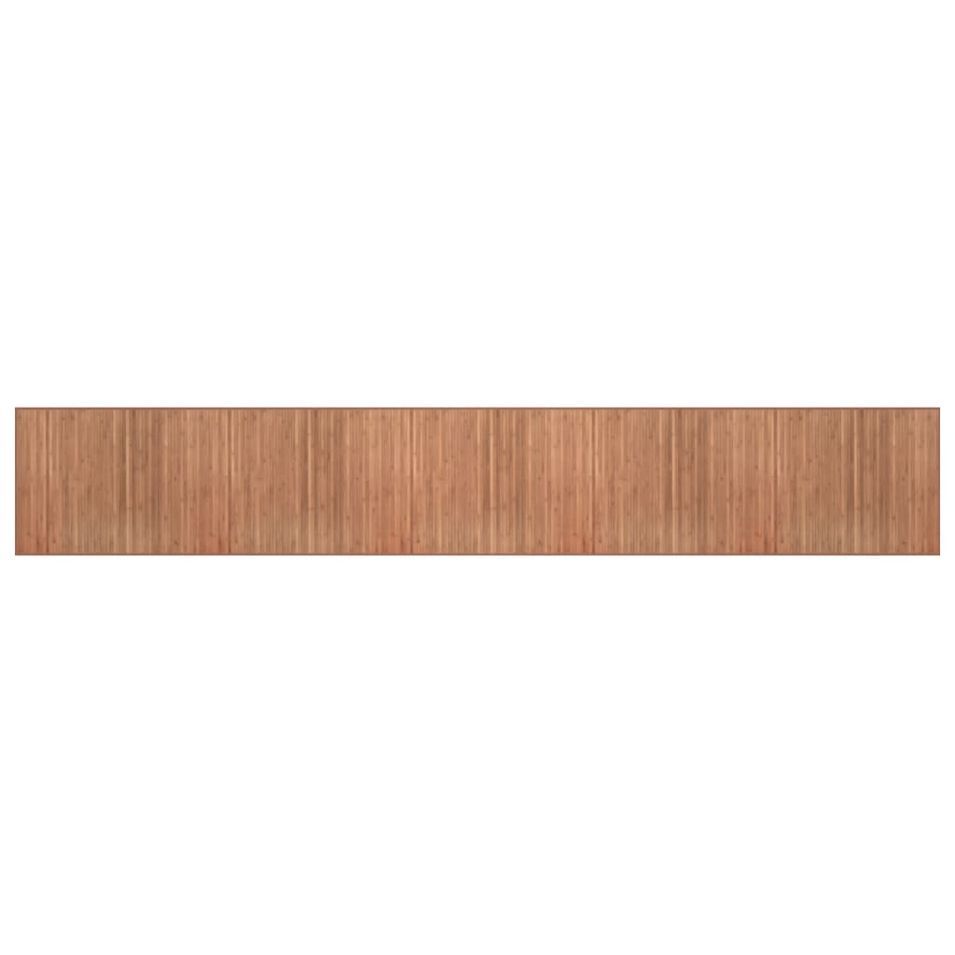 Tapis rectangulaire naturel 80x1000 cm bambou - Photo n°1