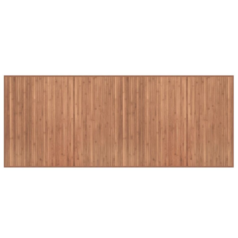 Tapis rectangulaire naturel 80x200 cm bambou - Photo n°1