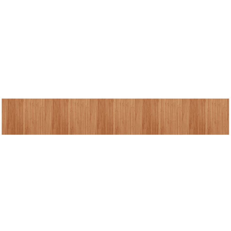 Tapis rectangulaire naturel 80x500 cm bambou - Photo n°1