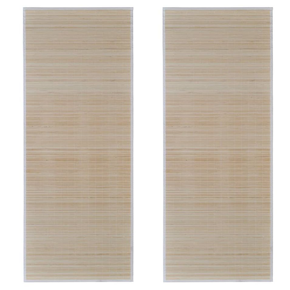 Tapis rectangulaires Bambou naturel 2 pcs 120x180 cm - Photo n°1