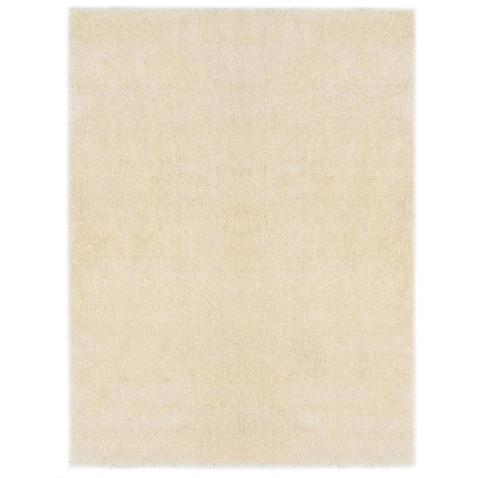Tapis Shaggy 120 x 160 cm Crème - Photo n°1
