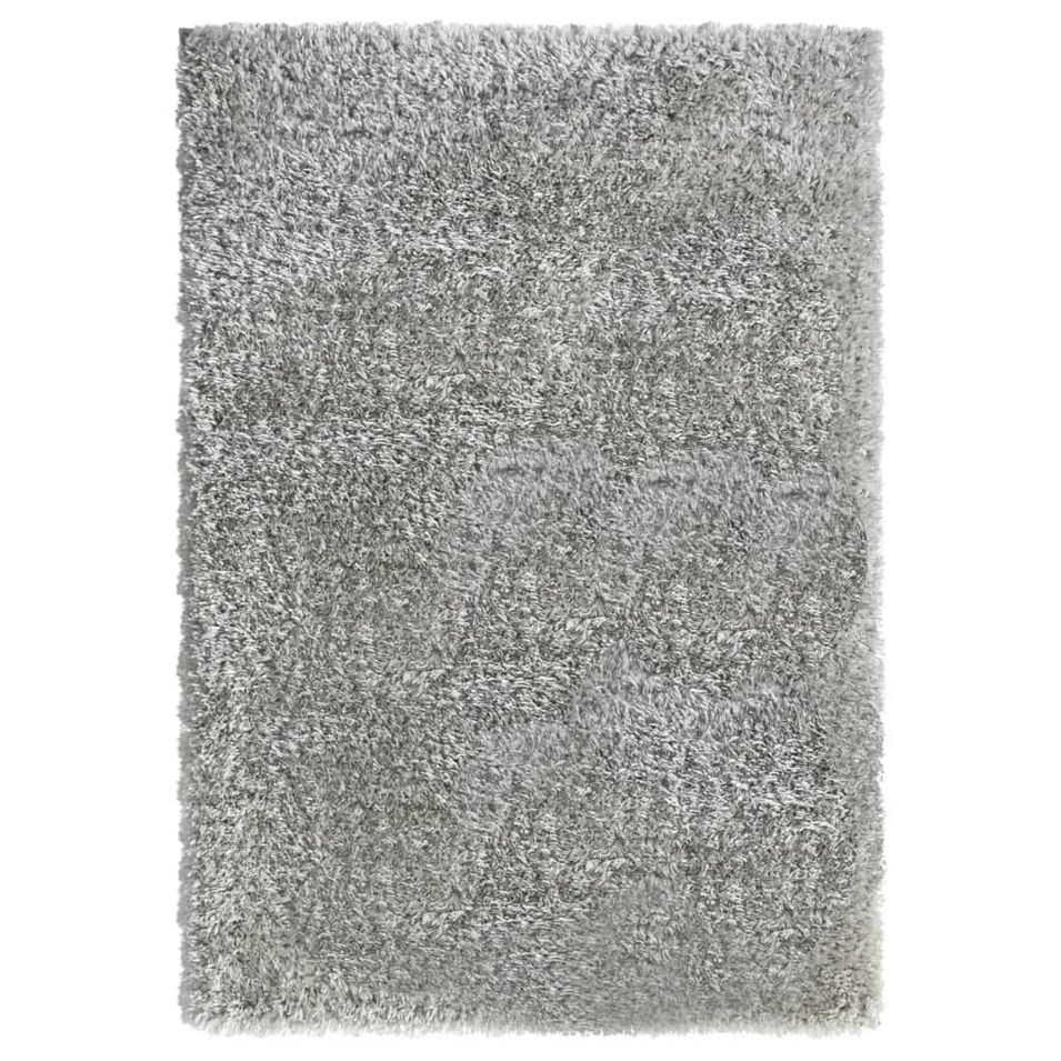 Tapis shaggy à poils hauts Gris 160x230 cm 50 mm - Photo n°1