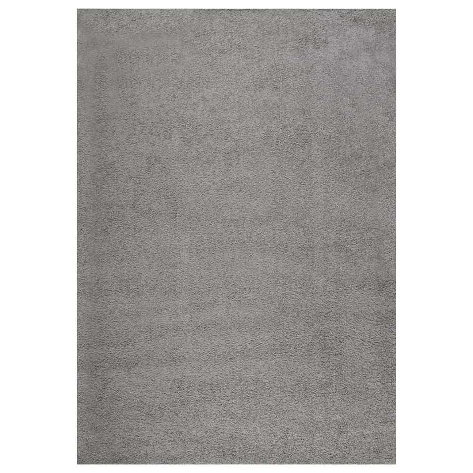 Tapis shaggy à poils longs Gris 140x200 cm - Photo n°1