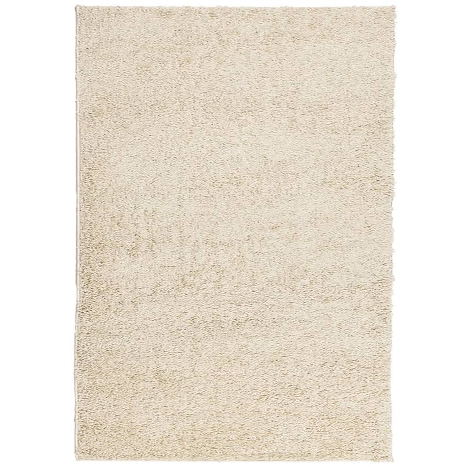 Tapis shaggy à poils longs moderne doré 120x170 cm - Photo n°1