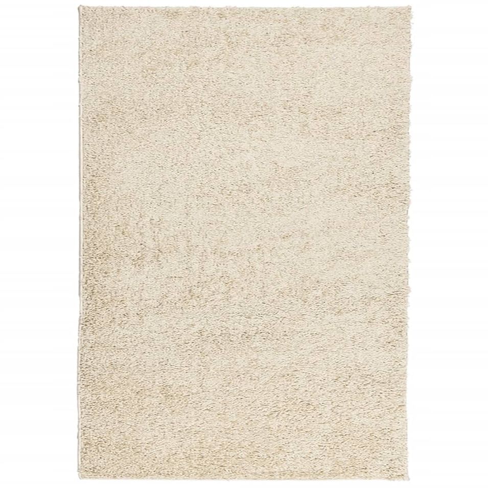 Tapis shaggy à poils longs moderne doré 240x340 cm - Photo n°1