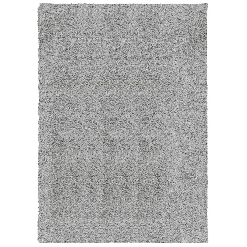 Tapis shaggy à poils longs moderne gris 120x170 cm - Photo n°1