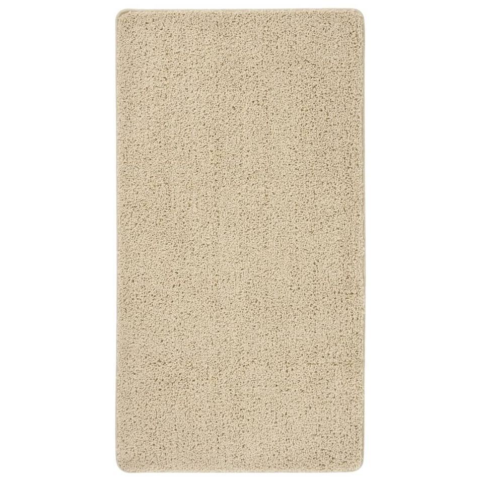 Tapis shaggy antidérapant Crème 80x150 cm - Photo n°1