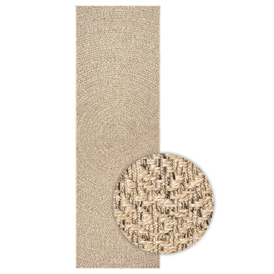Tapis ZIZUR 80x200 cm aspect de jute intérieur et extérieur - Photo n°1