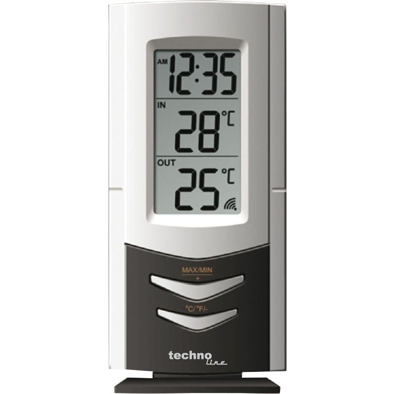Techno Line Ws9178 - Termometro Da Parete-tavolo. Tem Interna-esterna Con Sensore Wireless E Orologio - Wall-table Thermometer. Indoor-outdoor Temp With Wireless Sensor WS9170 - Photo n°1