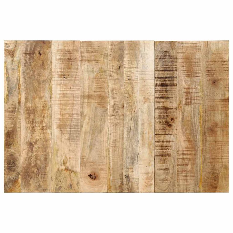 Tête de lit 120 cm bois de manguier brut massif - Photo n°1