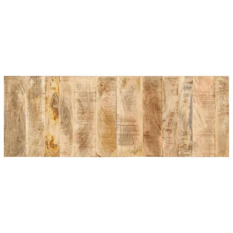 Tête de lit 140 cm bois de manguier brut massif - Photo n°1