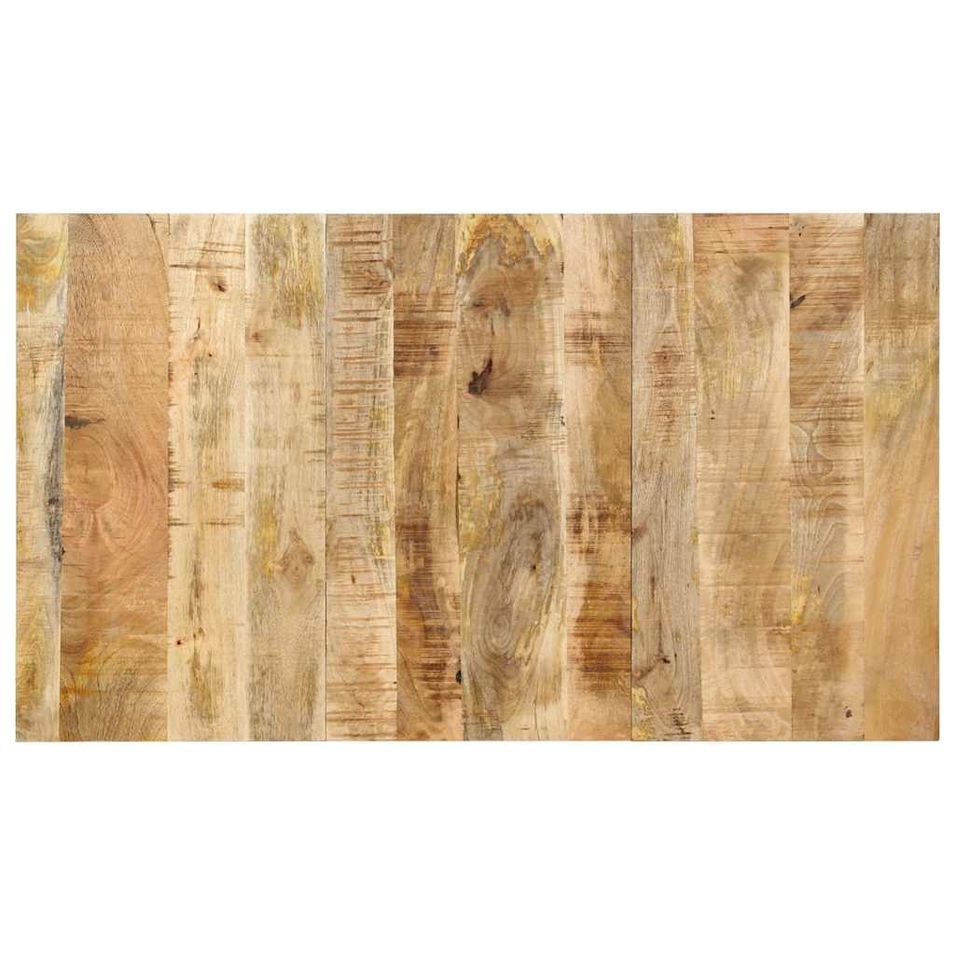 Tête de lit 140 cm bois de manguier brut massif - Photo n°1