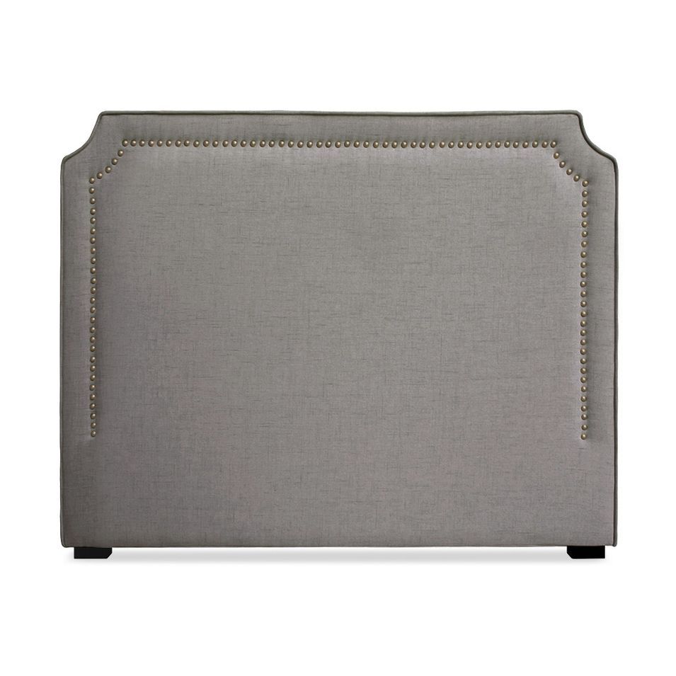 Tête de lit 140cm Tissu Taupe Milan - Photo n°1