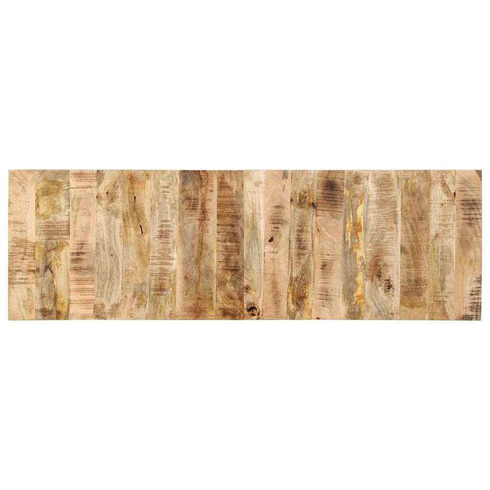 Tête de lit 160 cm bois de manguier brut massif - Photo n°1