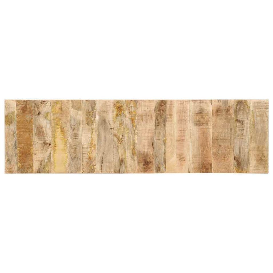 Tête de lit 180 cm bois de manguier brut massif - Photo n°1