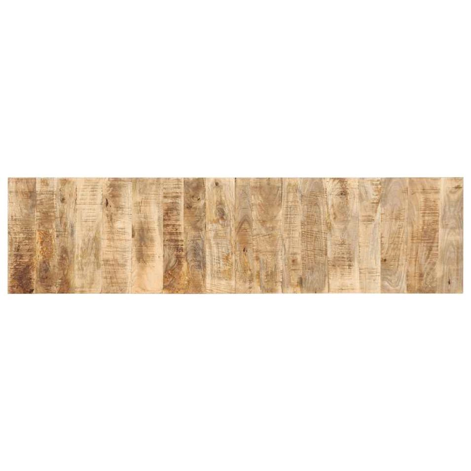 Tête de lit 200 cm bois de manguier brut massif - Photo n°1