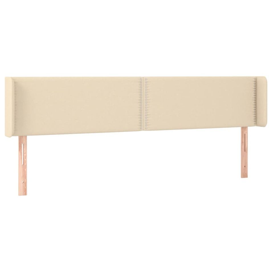 Tête de lit à LED Crème 163x16x78/88 cm Tissu - Photo n°1