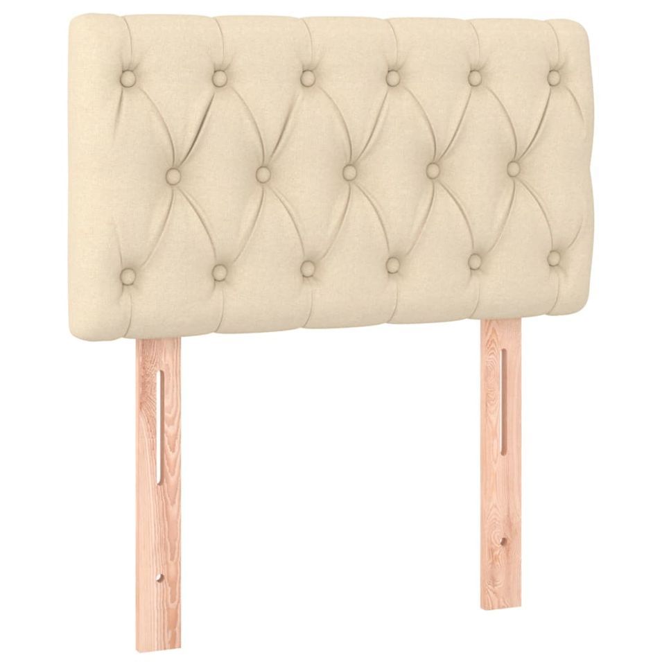 Tête de lit à LED Crème 80x7x78/88 cm Tissu - Photo n°1