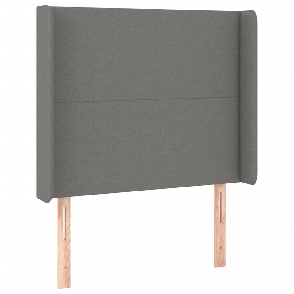 Tête de lit à LED Gris foncé 103x16x118/128 cm Tissu - Photo n°1