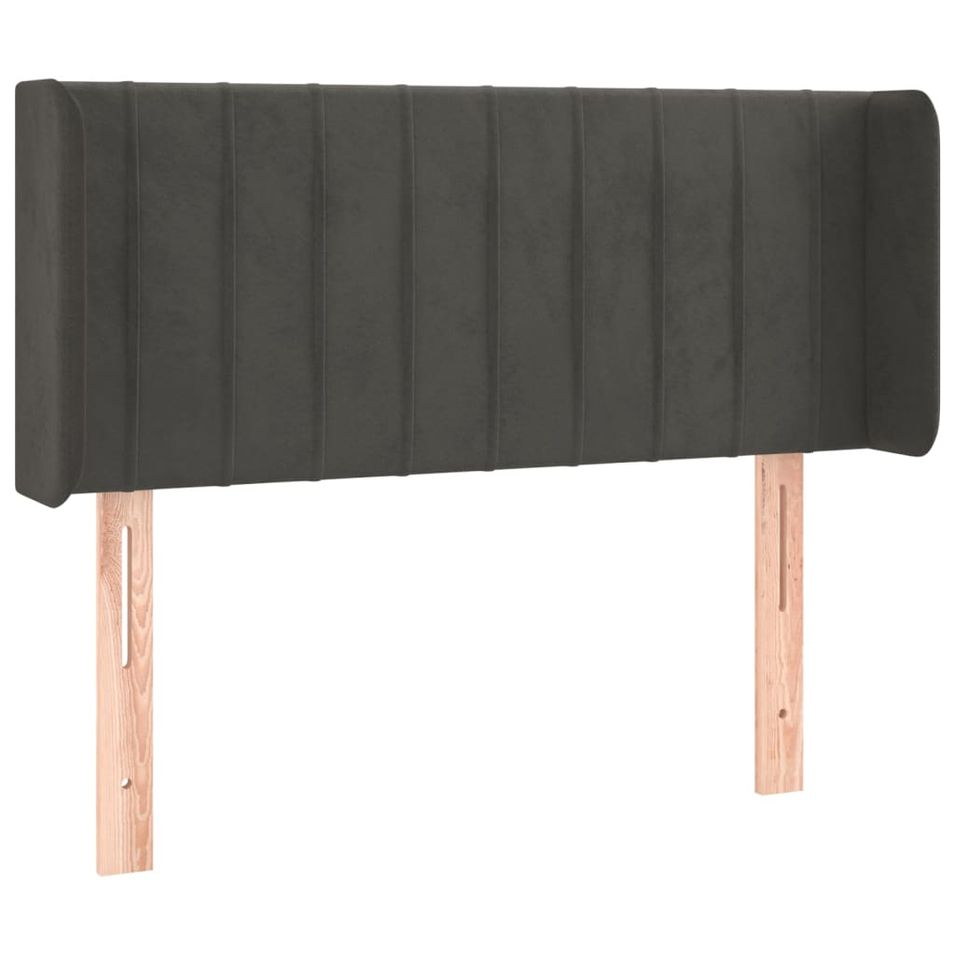 Tête de lit à LED Gris foncé 103x16x78/88 cm Velours - Photo n°1