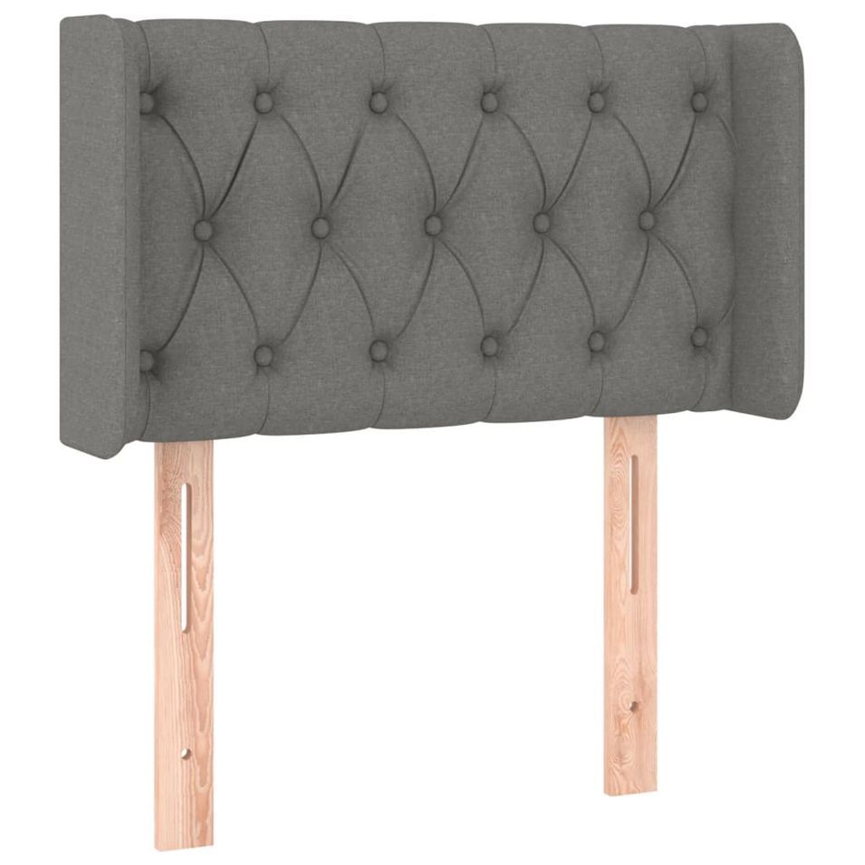 Tête de lit à LED Gris foncé 83x16x78/88 cm Tissu - Photo n°1