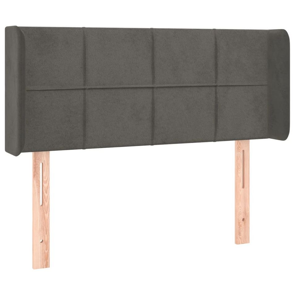 Tête de lit à LED Gris foncé 83x16x78/88 cm Velours - Photo n°1