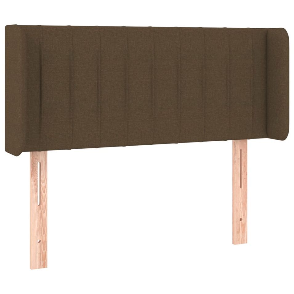 Tête de lit à LED Marron foncé 93x16x78/88 cm Tissu - Photo n°1