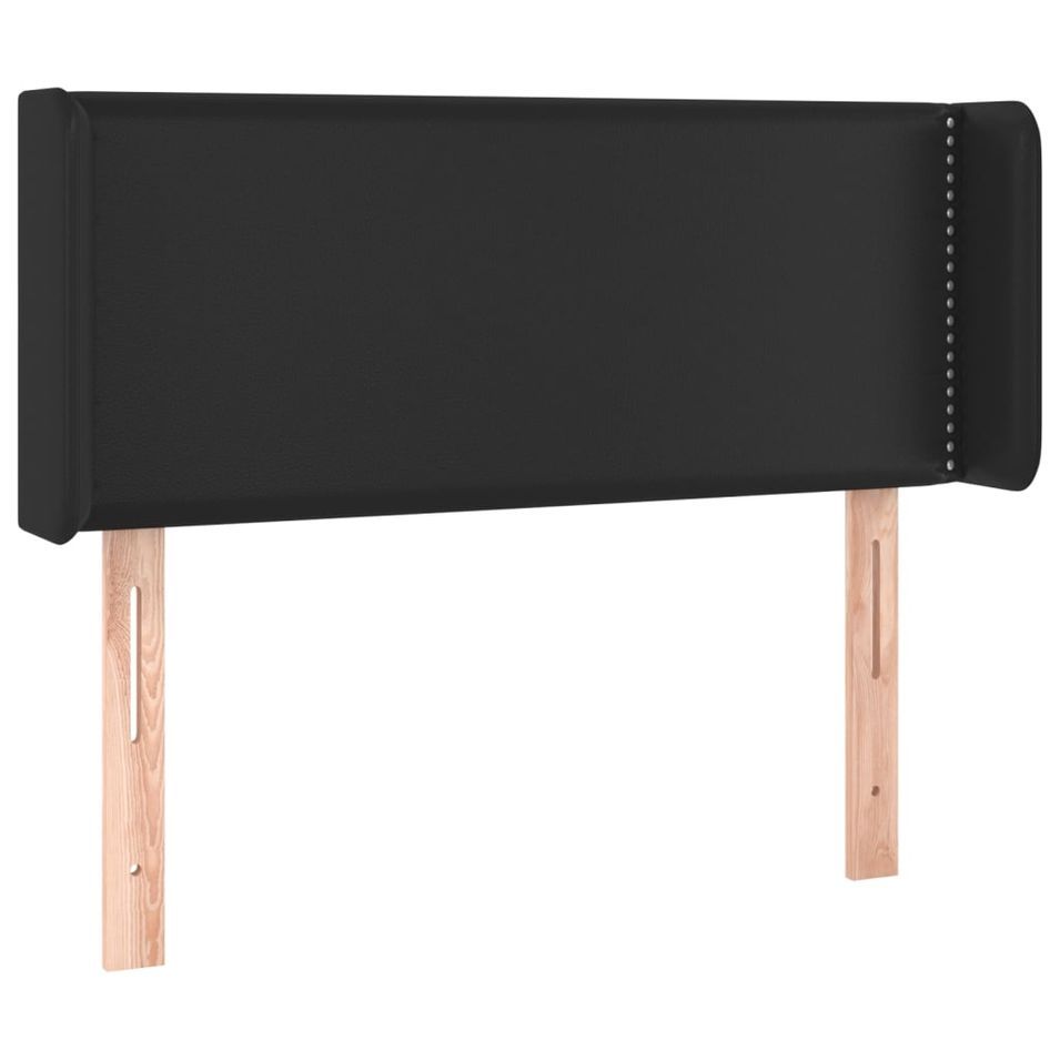 Tête de lit à LED Noir 83x16x78/88 cm Similicuir - Photo n°1