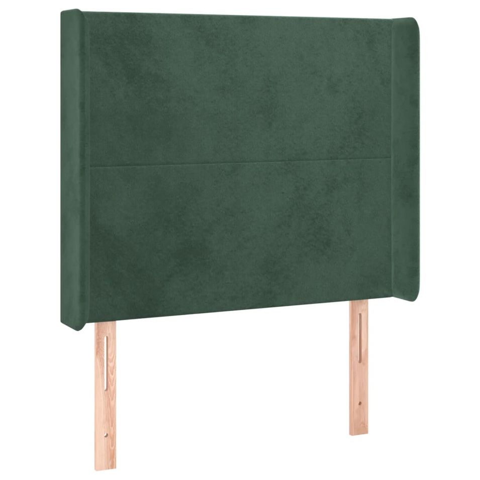 Tête de lit à LED Vert foncé 103x16x118/128 cm Velours - Photo n°1
