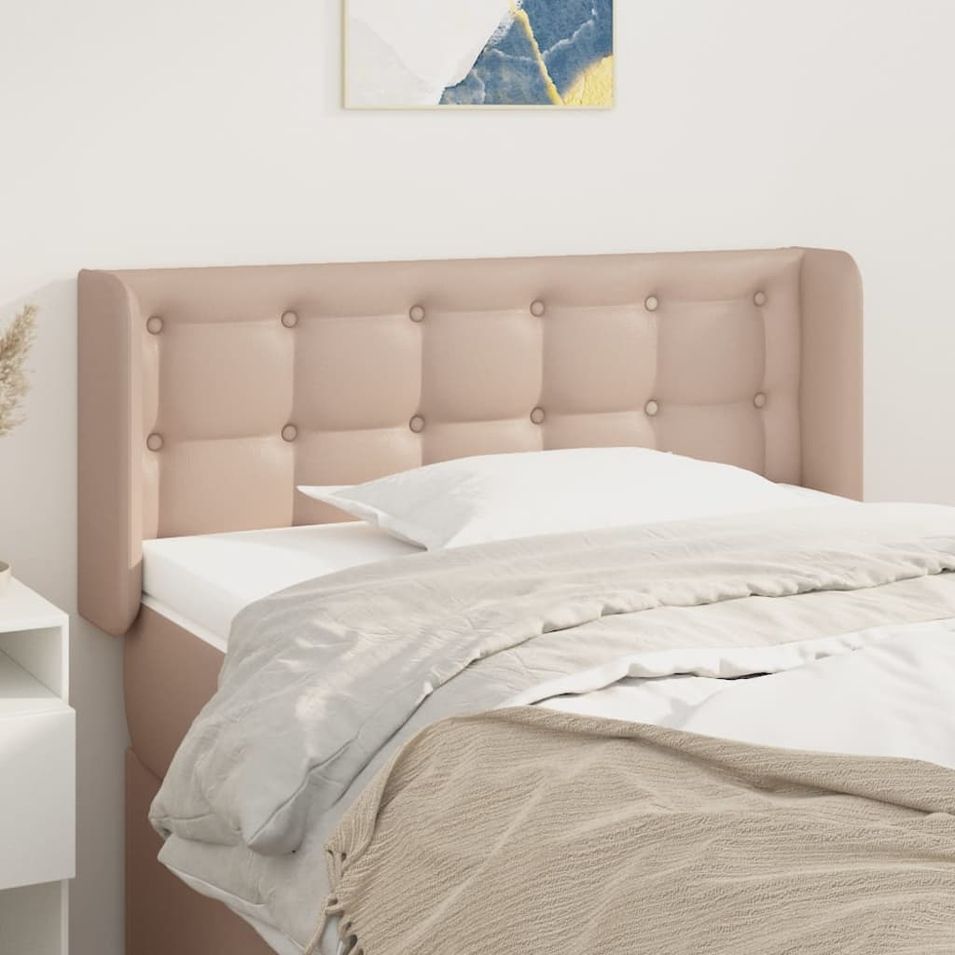 Tête de lit avec oreilles Cappuccino 103x16x78/88 cm Similicuir - Photo n°1