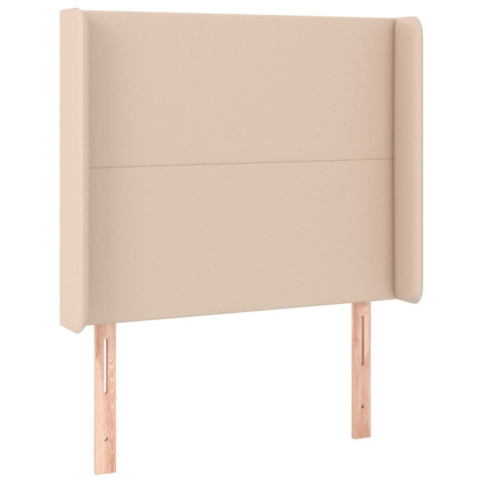 Tête de lit avec oreilles Cappuccino 93x16x118/128cm Similicuir - Photo n°1