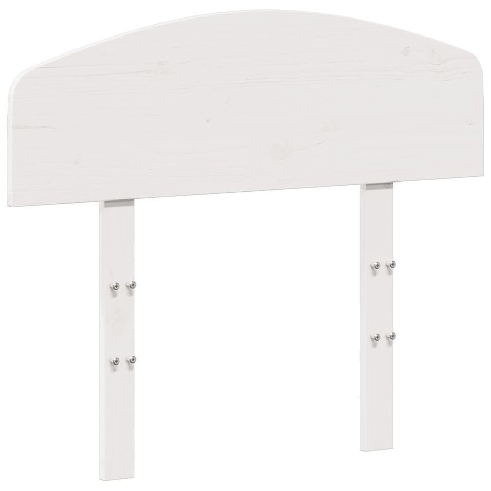 Tête de lit blanc 100 cm bois massif de pin - Photo n°1