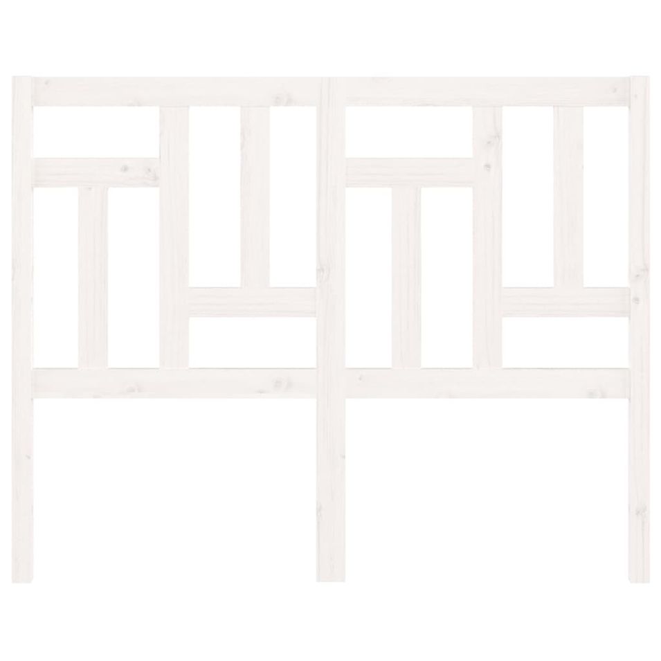 Tête de lit Blanc 145,5x4x100 cm Bois massif de pin 2 - Photo n°1