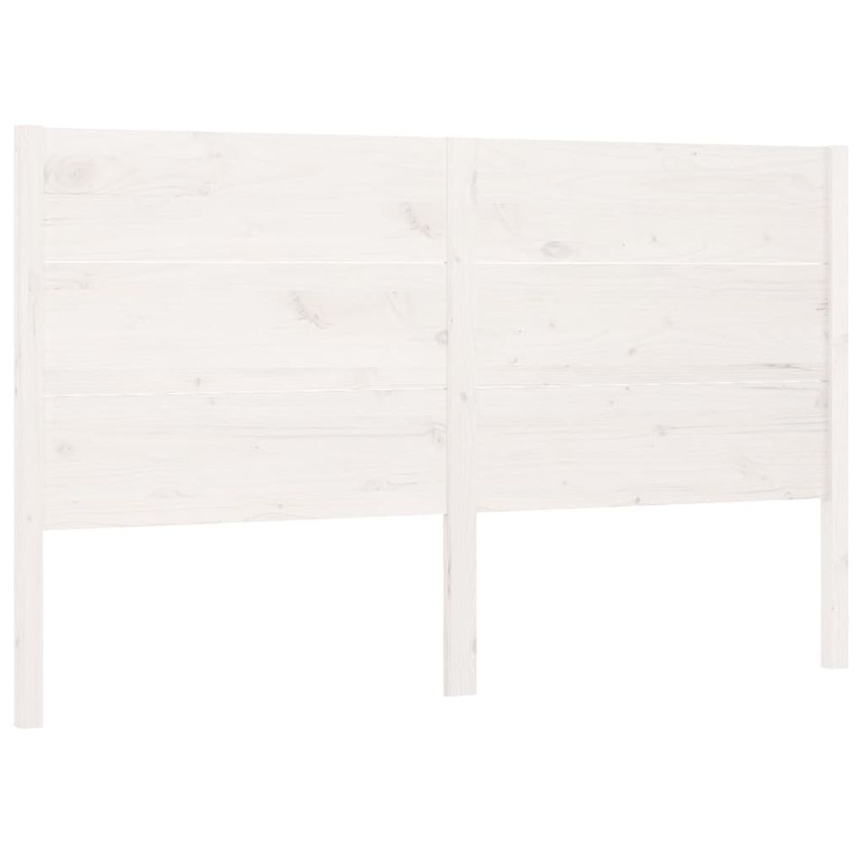 Tête de lit Blanc 146x4x100 cm Bois massif de pin Nuliza - Photo n°1