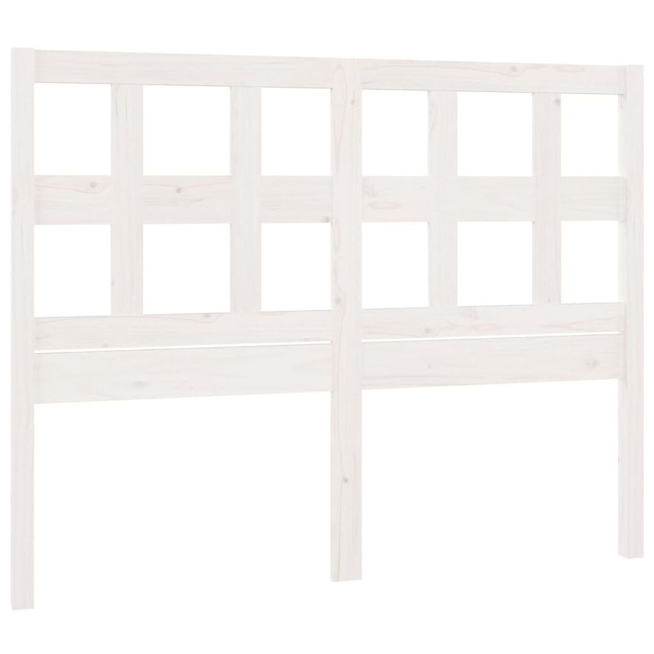 Tête de lit Blanc 185,5x4x100 cm Bois massif de pin - Photo n°1
