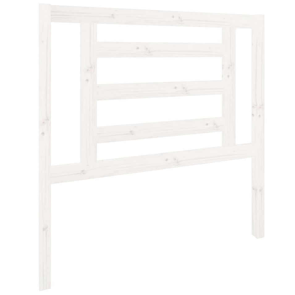 Tête de lit Blanc 96x4x100 cm Bois massif de pin 3 - Photo n°1