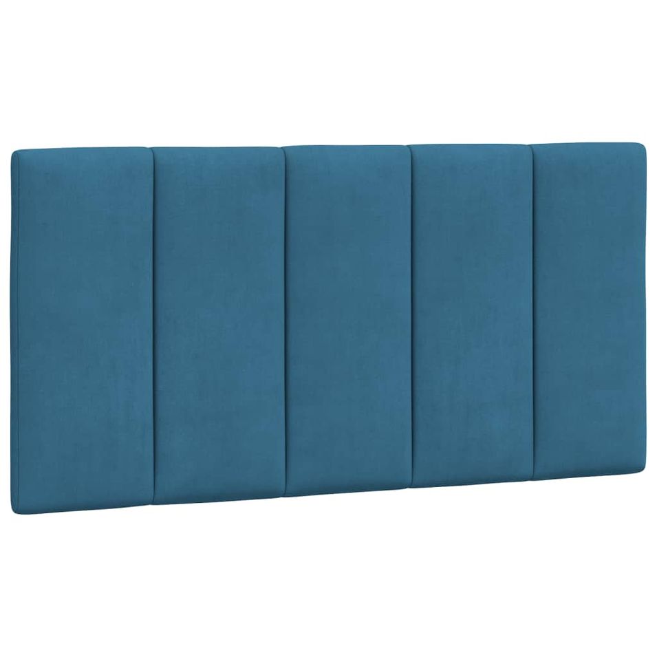 Tête de lit bleu 100 cm velours Bino - Photo n°1