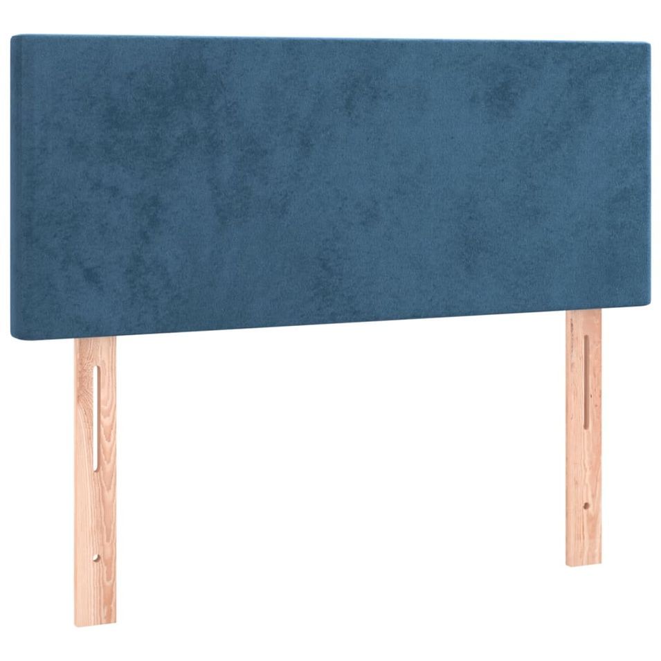 Tête de lit Bleu foncé 80x5x78/88 cm Velours 2 - Photo n°1