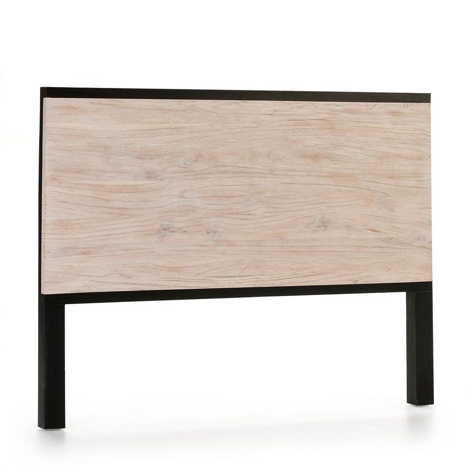 Tête de lit bois clair et noir Tihary 160 cm - Photo n°1