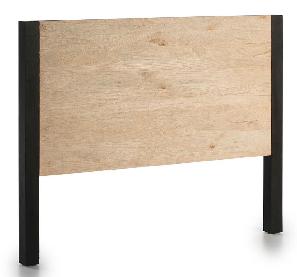 Tête de lit bois massif clair et noir mat Tihary 160 cm - Photo n°1