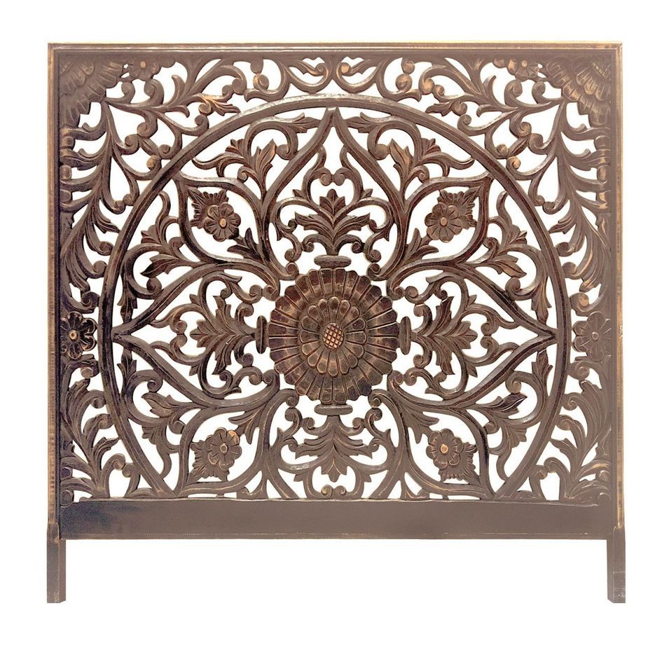 Tête de lit bois massif cuivré Areena 140 cm - Photo n°1