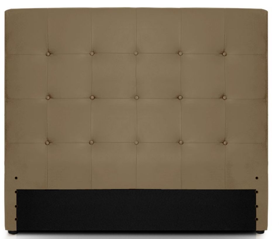 Tête de lit capitonnée Simili cuir Taupe Luxa 140 - Photo n°1