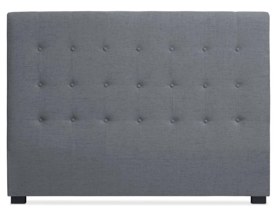 Tête de lit capitonnée Tissu Gris 160 Luxa - Photo n°1