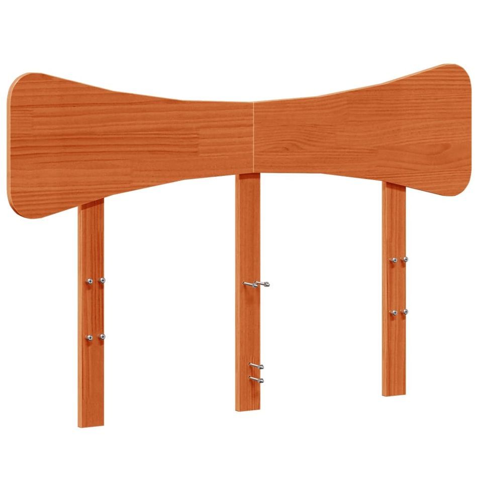 Tête de lit cire marron 120 cm bois massif de pin - Photo n°1