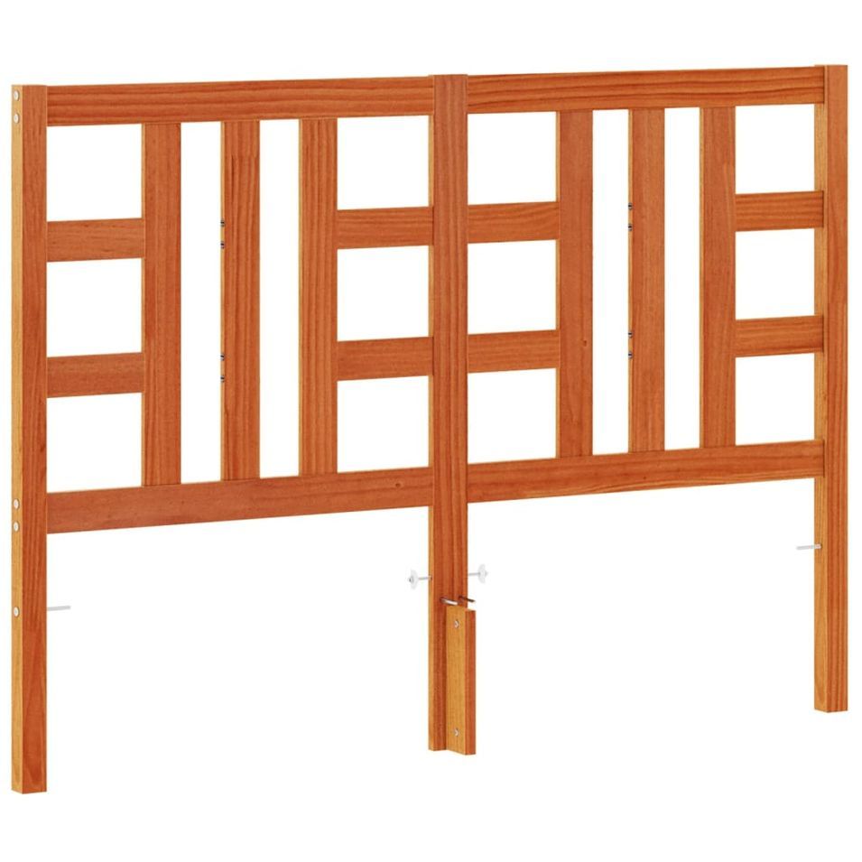 Tête de lit marron 135 cm bois massif de pin - Photo n°1