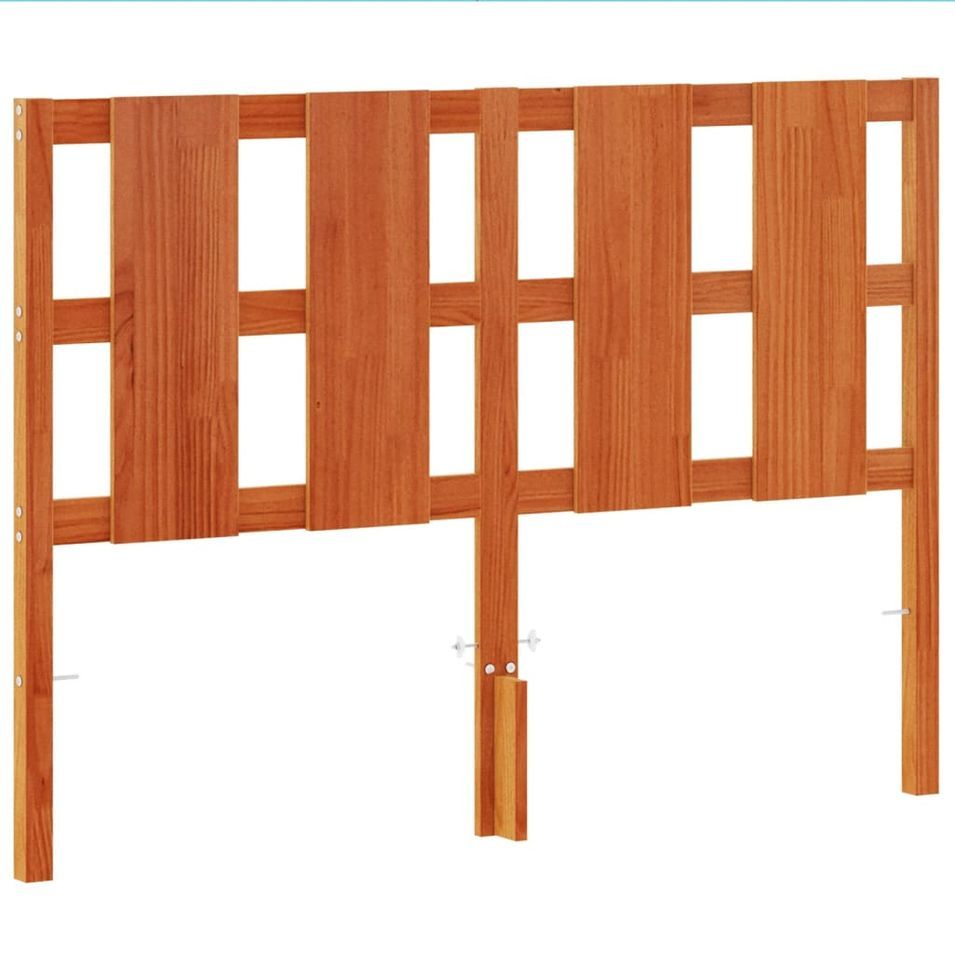 Tête de lit marron 135 cm bois massif de pin - Photo n°1