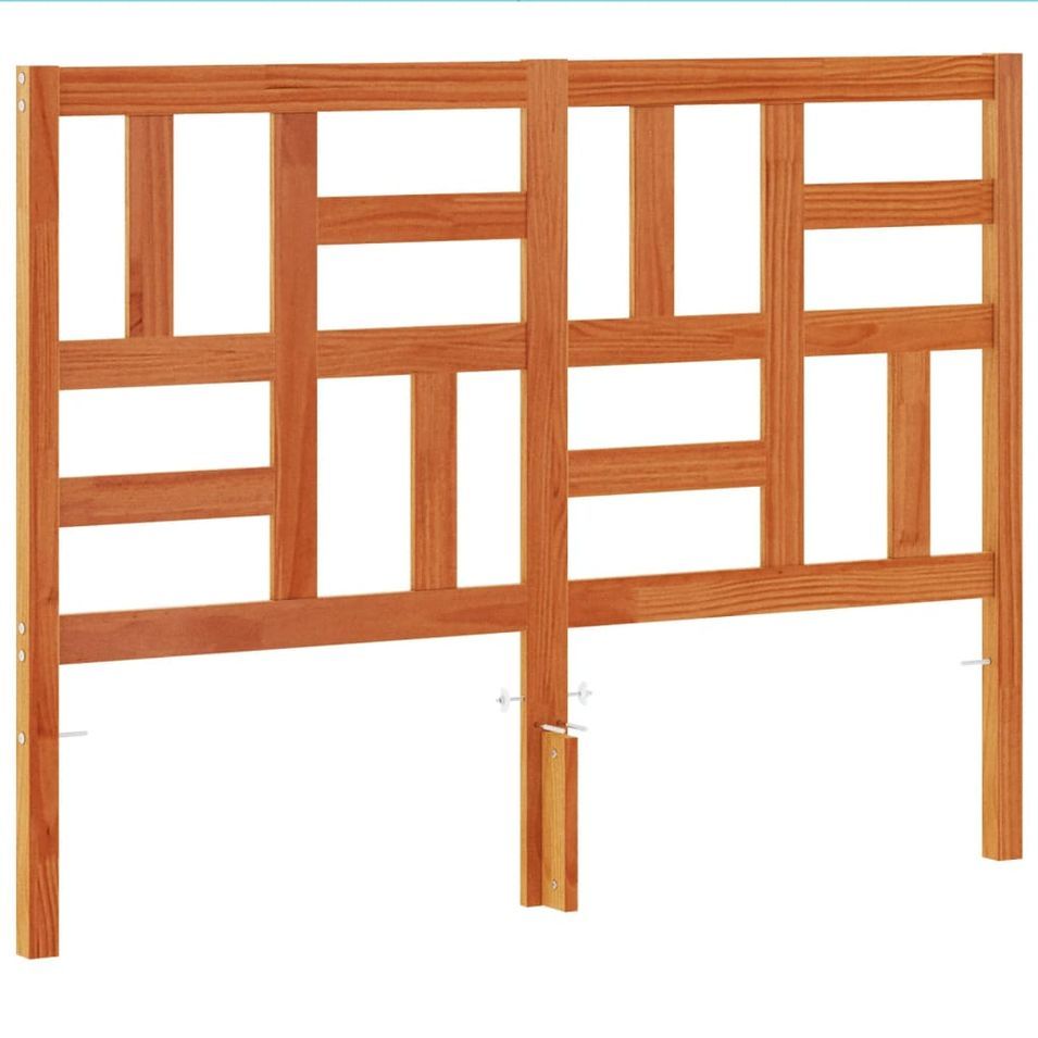 Tête de lit marron 150 cm bois massif de pin - Photo n°1