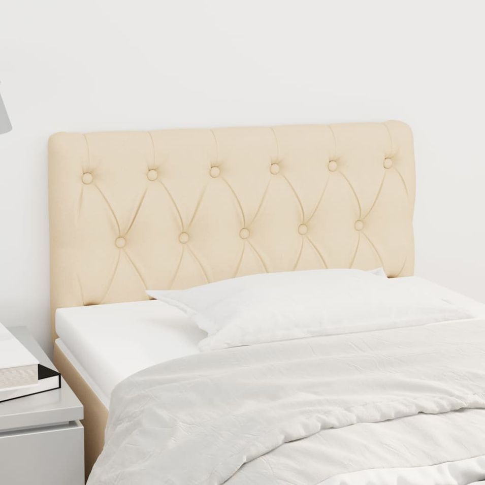 Tête de lit Crème 80x7x78/88 cm Tissu - Photo n°1