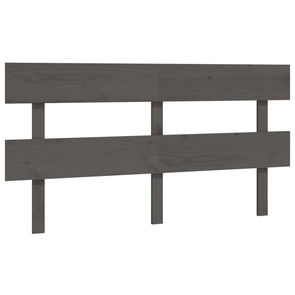 Tête de lit Gris 154x3x81 cm Bois massif de pin - Photo n°1